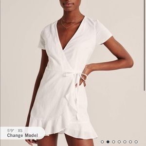 Abercrombie & Fitch White Wrap Dress